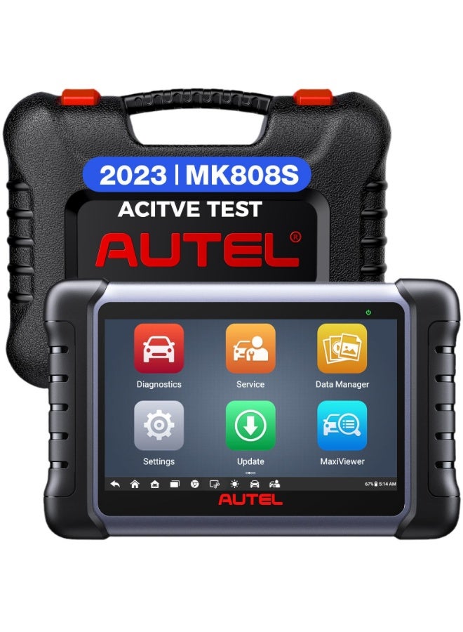 أوتل جهاز Autel MaxiCOM MK808S لفحص أعطال السيارات OBD2، أداة تشخيص ثنائية الاتجاه مع الاختبارات النشطة، تشخيص جميع الأنظمة، أكثر من 36 وظيفة صيانة، دعم FCA AutoAuth، متوافق مع أكثر من 150 علامة سيارات - Image 1