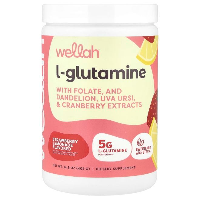 Wellah L-Glutamine Strawberry Lemonade 14.5 oz (405 g) - Image 1