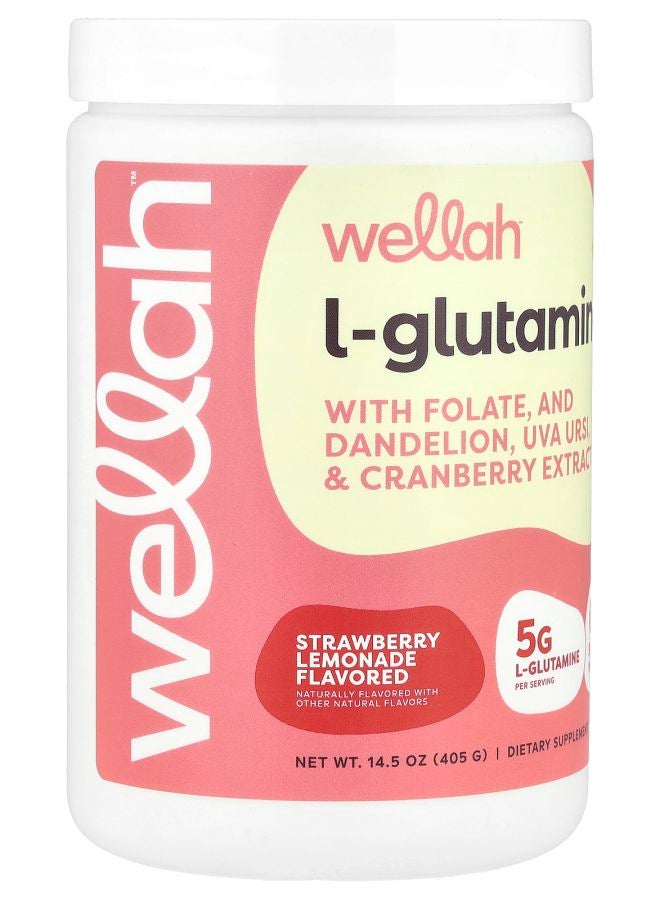 Wellah L-Glutamine Strawberry Lemonade 14.5 oz (405 g) - Image 2
