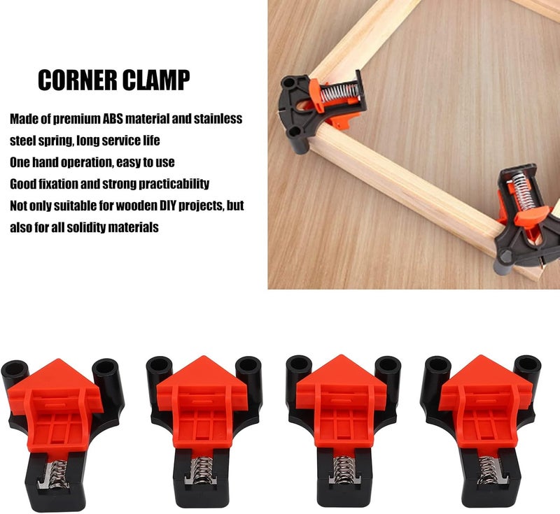 Temp resistant Yosoo Health Gear 4pcs Angle Clamp 5 to 22mm 60 90 120 Degree Adjustable Right Fixer Single Handle Spring Loaded Clamp,Swing Woodworking Tool Fixing for Welding, Wood Working Multi item matching Cost effective upgraded craftsmanship Simple multi-feature practical build Light & sturdy Precision processed material Trendy versatile build Easy clean surface Elegant upgraded practical design Quick available purchase options Upgraded simple practical design All-round well-engineered practical build Multi-demand satisfied design Affordable purchase options Globally selected raw material Local & cross border ship compatible Processed natural substance Globally trusted quality Advanced compact design Carefully selected solid material Closed & open space compatible Sand resistant Climate adapted upgraded quality Land transit & shipment compatible Stable base - Image 3