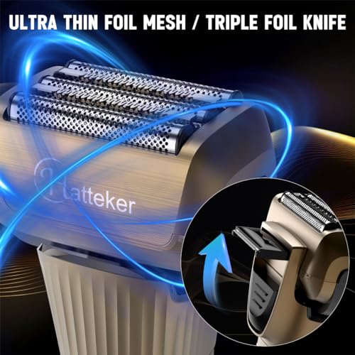 Hatteker Foil Electric Razor Men's Shaver T-blade Trimmer Beard Clipper Hair Clipper LED Display Waterproof Kit 2 in 1 - Image 2