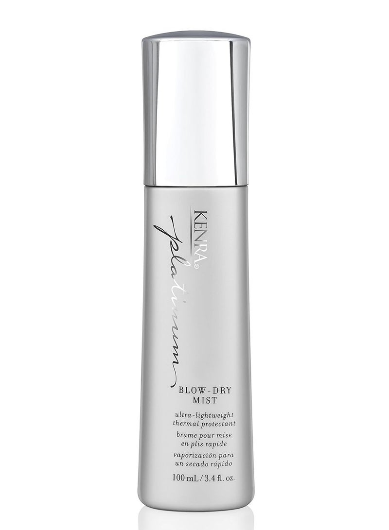 Kenra Platinum Blow-Dry Mist | Ultra-Lightweight Thermal Protectant | Detangles, Smooths, & Softens | Eliminates Frizz & Resists Humidity | Fine To Medium Hair 3.4 FL. OZ - Image 1