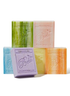 BELA BELA Soap Variety Pack 33 OZ Pack of 6 Long Lasting French Triple Milled Bar Soap with Organic Shea Butter Hand Face and Body Wash Bar Made in Australia 