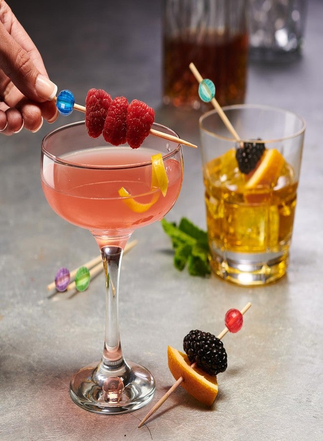 قوستو أعواد كوكتيل وأعواد طعام من غوستو [200 قطعة] - أعواد أسنان خشبية فاخرة بطول 4.7 بوصة للمقبلات وأعواد كوكتيل للمشروبات - أعواد أسنان لؤلؤية بألوان متنوعة - Image 5