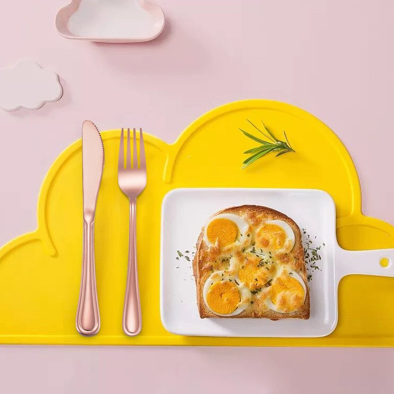 LIANYU 12-Piece Rose Gold Kids Silverware Set, Stainless Steel Toddler Utensils Flatware Set, Child Cutlery Tableware for 4, Include knife Fork Spoon, Mirror Finished, Dishwasher Safe - Image 5