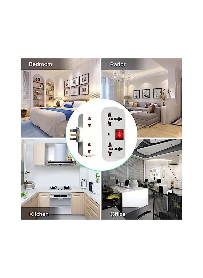 The Bros Universal Adapter with 4 Electrical Multi socket plug, Multiple Outlet Extender, Side Outlet Splitter Box, Wall Tap Power Plug Expander for Home - Image 4