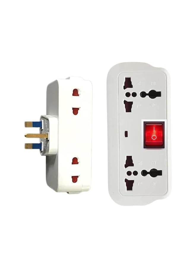The Bros Universal Adapter with 4 Electrical Multi socket plug, Multiple Outlet Extender, Side Outlet Splitter Box, Wall Tap Power Plug Expander for Home - Image 2