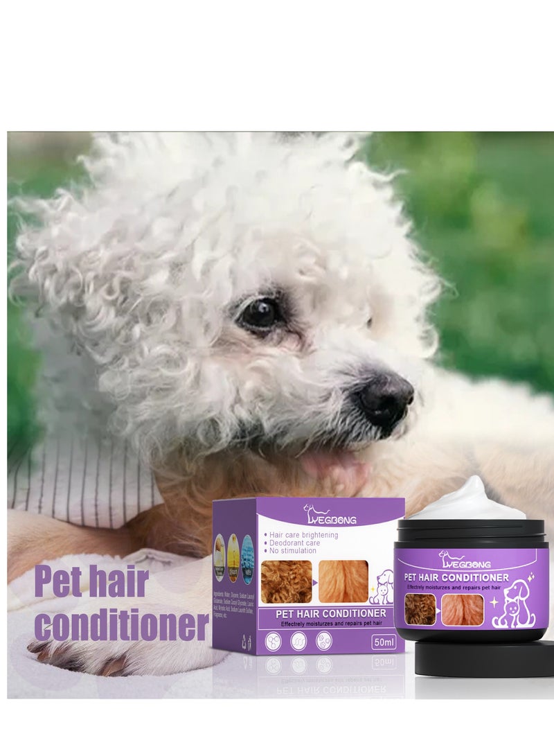 YEGBONG Pet Hair Conditioner,Natural Coat Conditioner for Pet Grooming,Dog Conditioner,Hair Conditioner for Dogs,Gentle Moisturize Skin Dog Skim Cream,Pet Hair Conditioner Makes Hair Fluffy  - Image 2