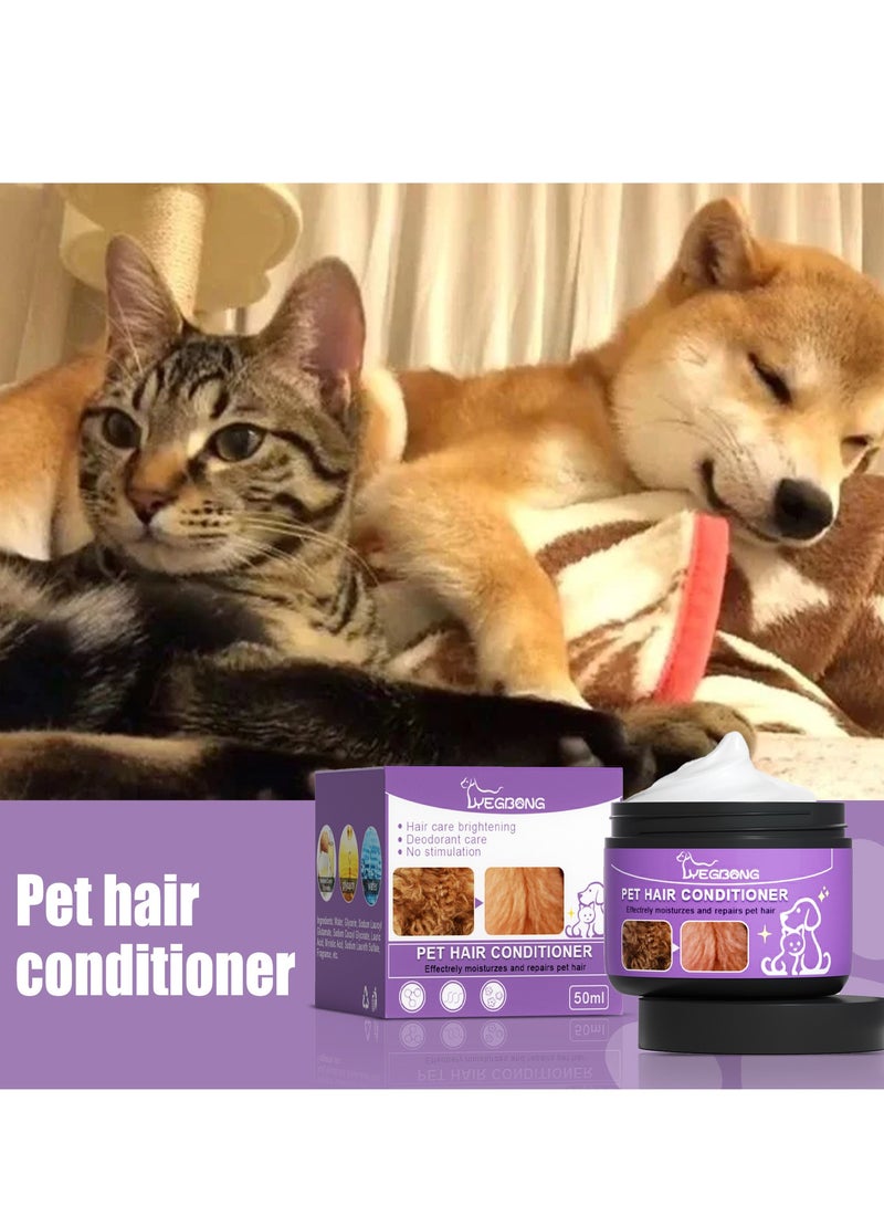 YEGBONG Pet Hair Conditioner,Natural Coat Conditioner for Pet Grooming,Dog Conditioner,Hair Conditioner for Dogs,Gentle Moisturize Skin Dog Skim Cream,Pet Hair Conditioner Makes Hair Fluffy  - Image 3