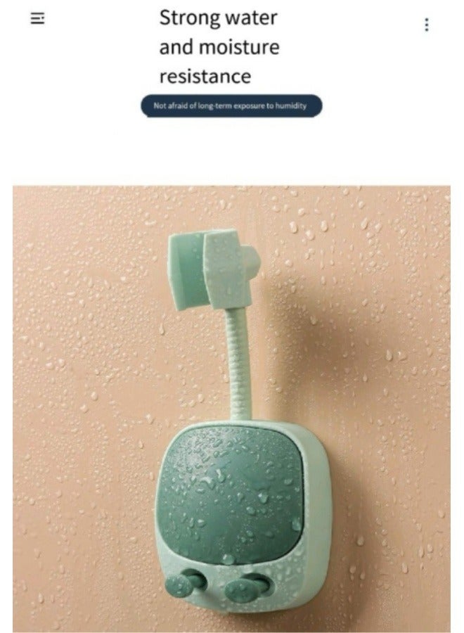 Punch-Free Shower Head Bracket Shake Head Adjustable Bathroom Shower Head Bracket Green  - Image 5
