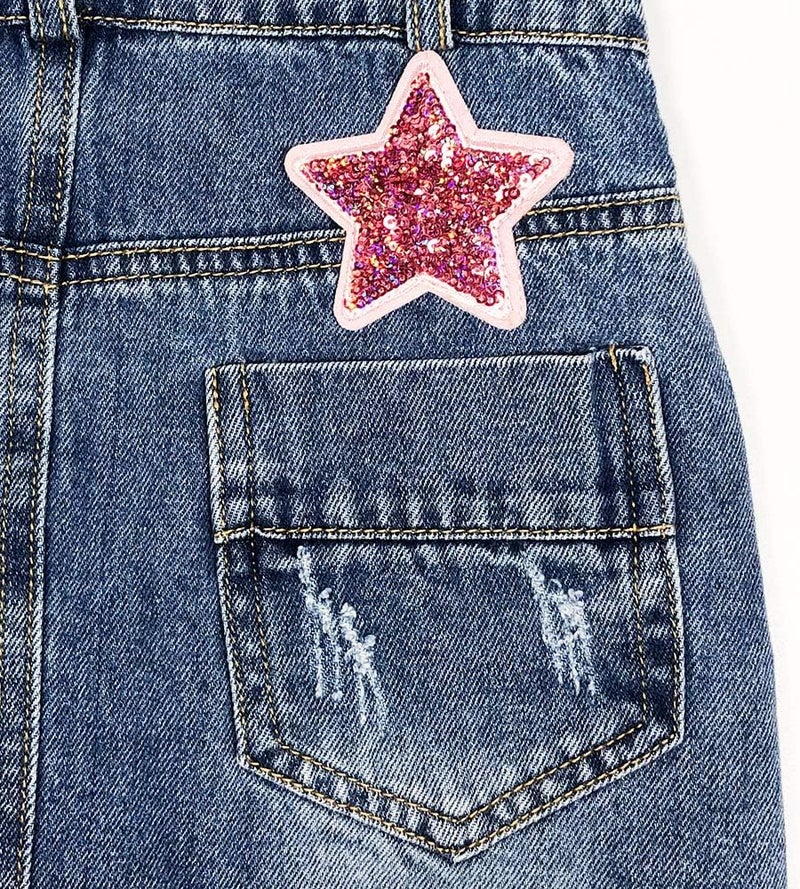 Peacolate 4-11T Little&Big Girls Jumper Dress Casual Strap Denim Overalls - Image 3