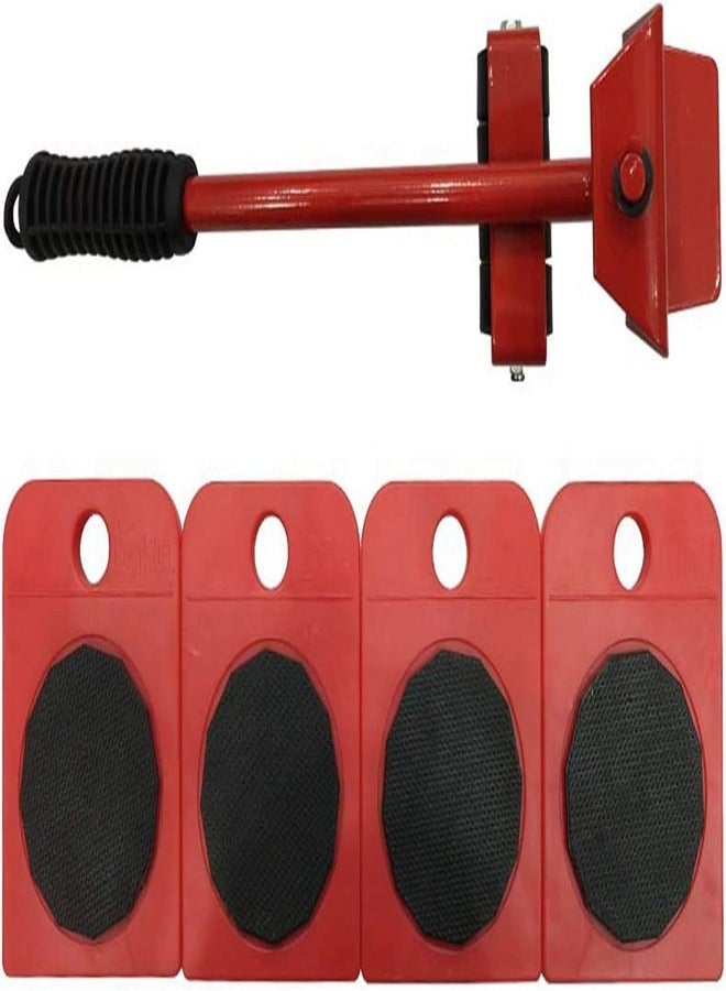 5 in 1 Portable Furniture Lifter for Heavy Furniture Lifting, Furniture Moving and Moving Kit for Home, Labor-Saving Hand Tool Kit (Black) - Image 2