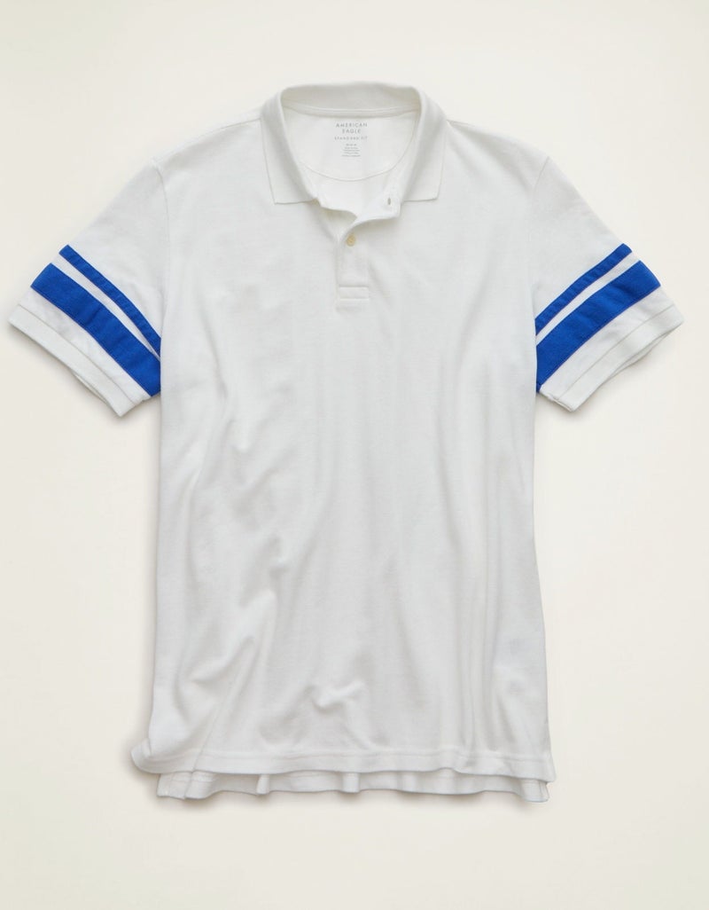 American Eagle AE Standard Fit Applique Pique Polo Shirt - Image 2