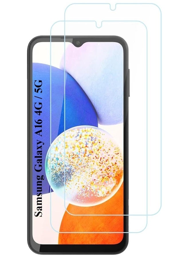 DUSALA 2 Pack Screen Protector for Samsung Galaxy A16 Tempered Glass Screen Shatterproof Anti Scratch Glass HD Clear compatible with Samsung Galaxy A16 - Image 1