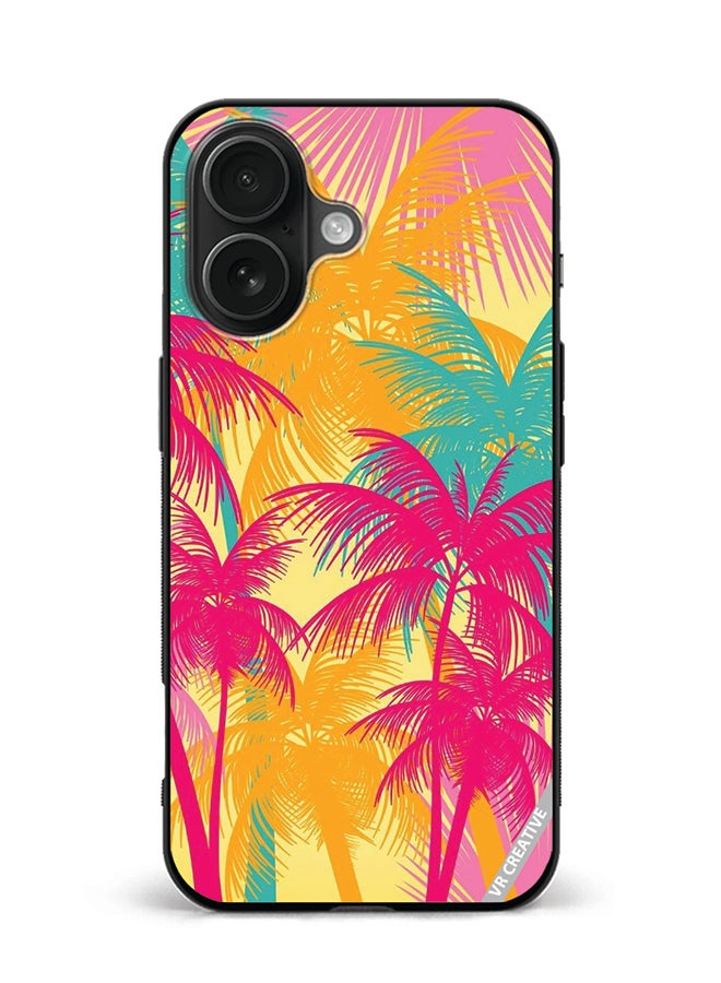 Protective Case Cover For Apple iPhone 16 Plus Colorful Tree Design Multicolour