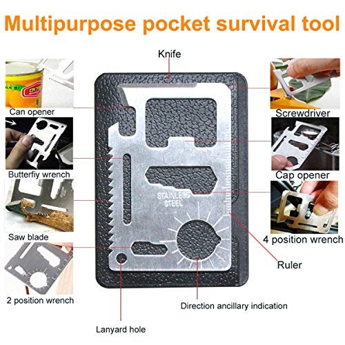 EMDMAK Survival Kit Outdoor Emergency Gear Kit for Camping Hiking Travelling or Adventures - Image 5