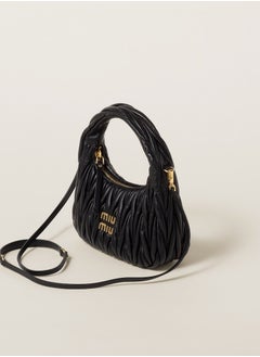 MIU MIU MIU Wander Matelass é Crescent Bag Women's Handbag Adjustable Shoulder Bag (Black)  - Image 3