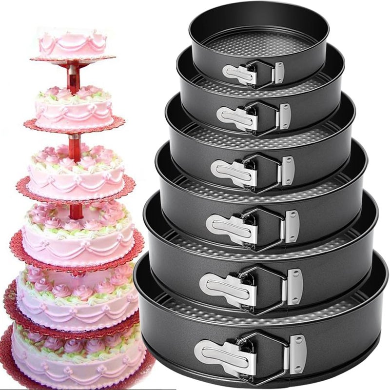 Yetthpowr 6PCS Springform Pan Round Non Stick Cheesecake Pan Durable Cake Baking Pans with Removable Bottom Cake Molds for Baking - Image 2