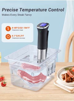 INKBIRD INKBIRD ISV-300W WiFi Sous Vide Machine IPX7 Waterproof Sous Vide Cooker APP Remote Control with Recipes Alarms Timer Booking Function  - Image 4