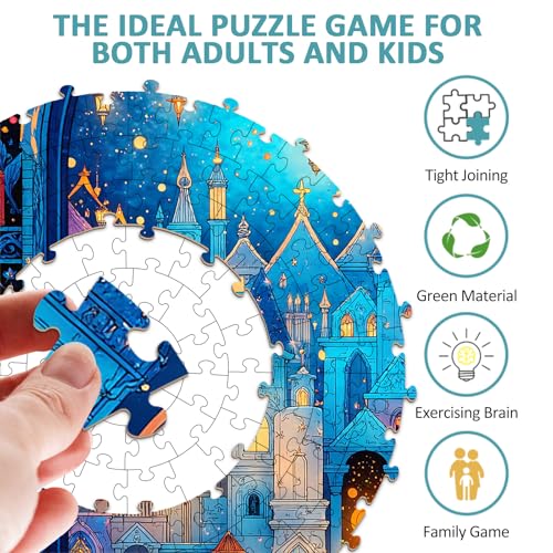 SECOGM Bookshelf Cat Puzzles for Adults 1000 Pieces Round Watercolor Jigsaw Puzzles 1000 Pieces Impossible Difficult Hard Challenging Puzzles for Adults Art Puzzle for Home Decor 265 265in - Image 5