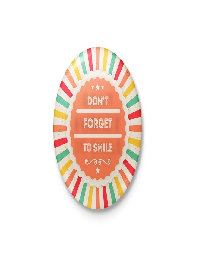 لا تنسَ الابتسامة - شارة مزودة بدبوس أمان خلفي
