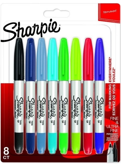 Sharpie - Permanent Marker Double End Fine 8 Piece Set - Image 1