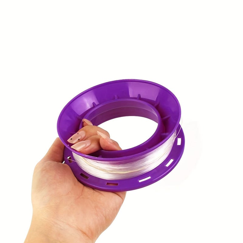 Purple 12mm Hand Wheel Wire Reel Suitable For Outdoor Fishing - Image 3