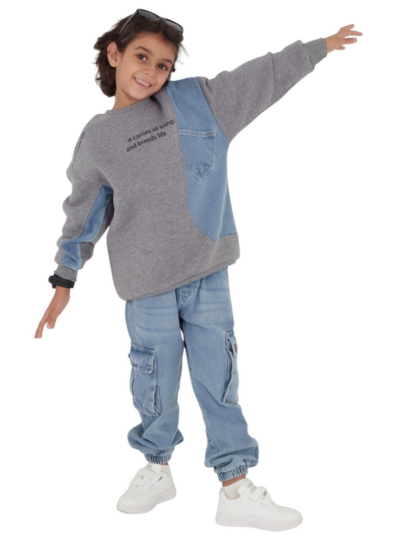 CHOiCE Boys' Winter Denim Pajama Set "LIFE" - Trendy and Comfortable 4Y (Code 301) - Image 2
