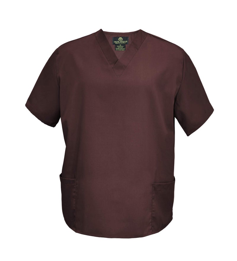 Natural Uniforms M&M Scrubs Men's Scrub Set Medical Scrub Tops and Pants (Medium, Chocolate) - Image 2