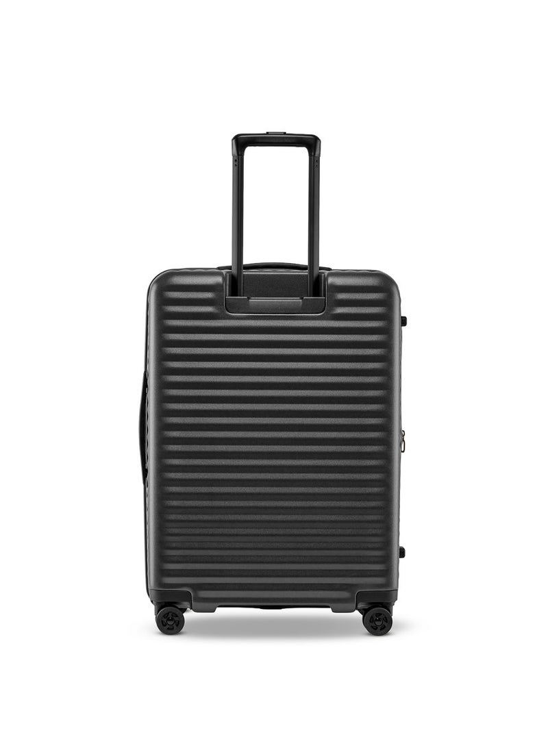 Echolac Celestra PC183FA-01 FS 24 Inch Expandable Hardside Trolley Luggage with TSA Lock, Front Opening Design, Hinomoto 4 Double-Wheeled System & Premium PC Shell - Black - Image 3