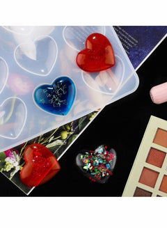 Y&D Heart Shape Resin Molds Keychain Charms Mold Silicone Epoxy Heart-Shaped Casting Jewelry for Pendant Craft Making (2 piece)  - Image 2
