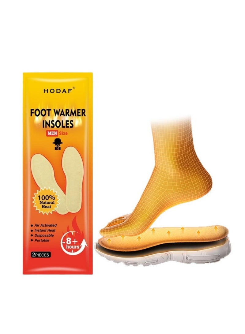 Hodaf 10 Pairs of Men's Foot Warming Insoles - Long-Lasting Safe Natural Odorless Air-Activated Insole Warmers - Heated for Up to 8 Hours - Image 2