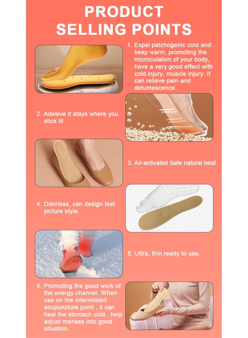 Hodaf 10 Pairs of Men's Foot Warming Insoles - Long-Lasting Safe Natural Odorless Air-Activated Insole Warmers - Heated for Up to 8 Hours - Image 3