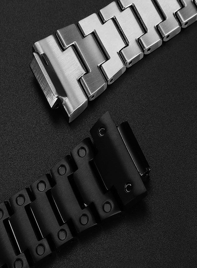 سوار LDDAL من الفولاذ المقاوم للصدأ سريع الفك متوافق مع سوار ساعة G-Shock GM2100 GM5600 للرجال (فضي) - Image 3