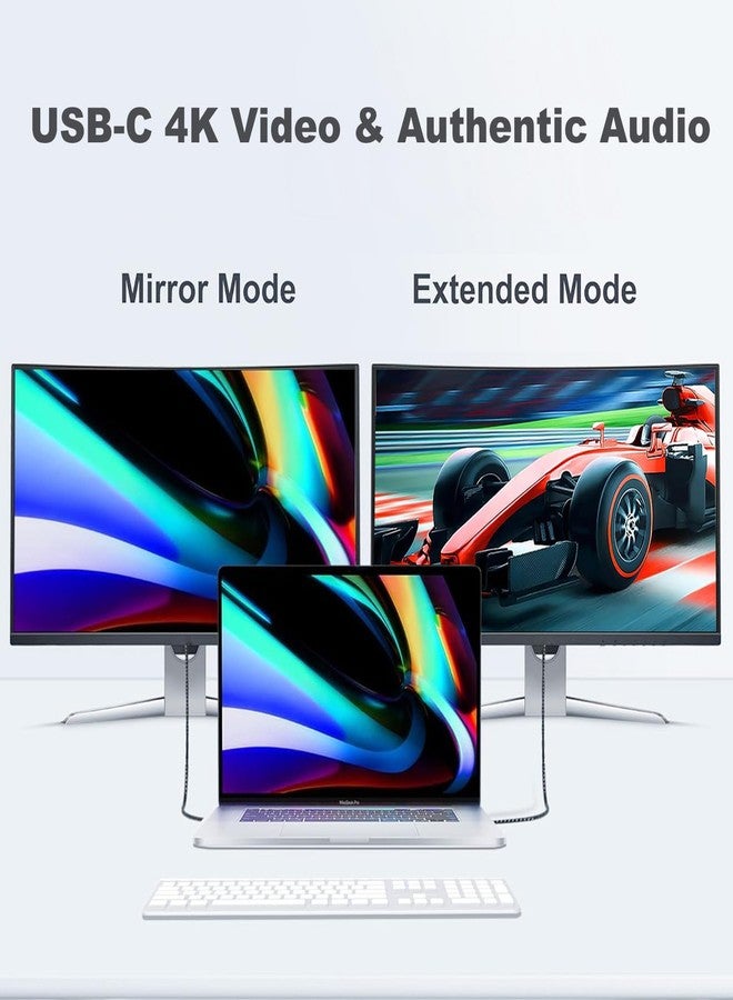 LDLrui USB C Cable 3ft, USB C 3.2 Gen 2 Cable 10Gbps Data Transfer, 4K Video Output Monitor 100W PD Fast Charging for iPhone 16, MacBook, Dell, LG, KYY, ARZOPA, for Portable Monitor - Image 4