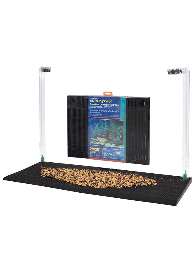 Penn Plax Clear-Free Premium Under Gravel Aquarium Filter (UGF) – Freshwater and Saltwater Safe – Suitable for 20 – 29 Gallon Tanks - Image 2