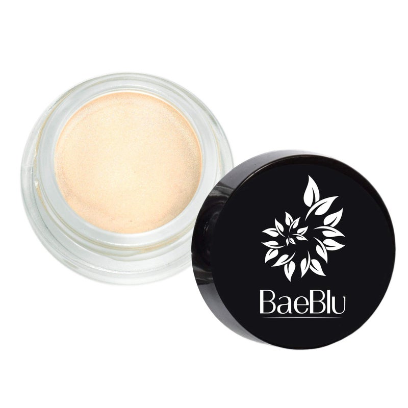 BaeBlu Organic Shimmer Highlighting Cream for Eyes or Cheeks 100 Natural Gold