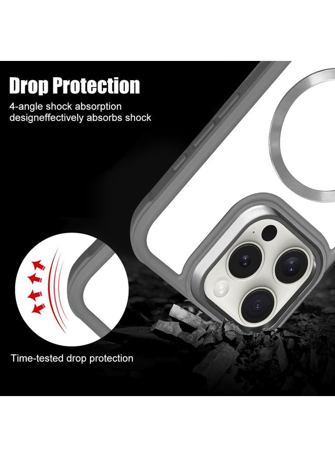 S-TOP Case For iPhone 11 Plated CD Texture MagSafe Acrylic Hybrid TPU Phone Case - Image 4