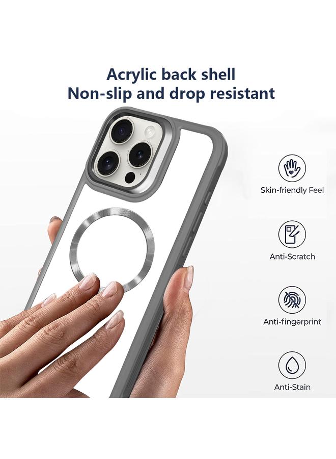 S-TOP Case For iPhone 11 Plated CD Texture MagSafe Acrylic Hybrid TPU Phone Case - Image 3