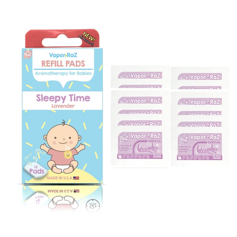 RAZBABY Vapor-RaZ Refills/Baby Sleepy Time & Relax/Use at Home & on The go/All Natural Lavender Oils / 12 Refills - Image 1
