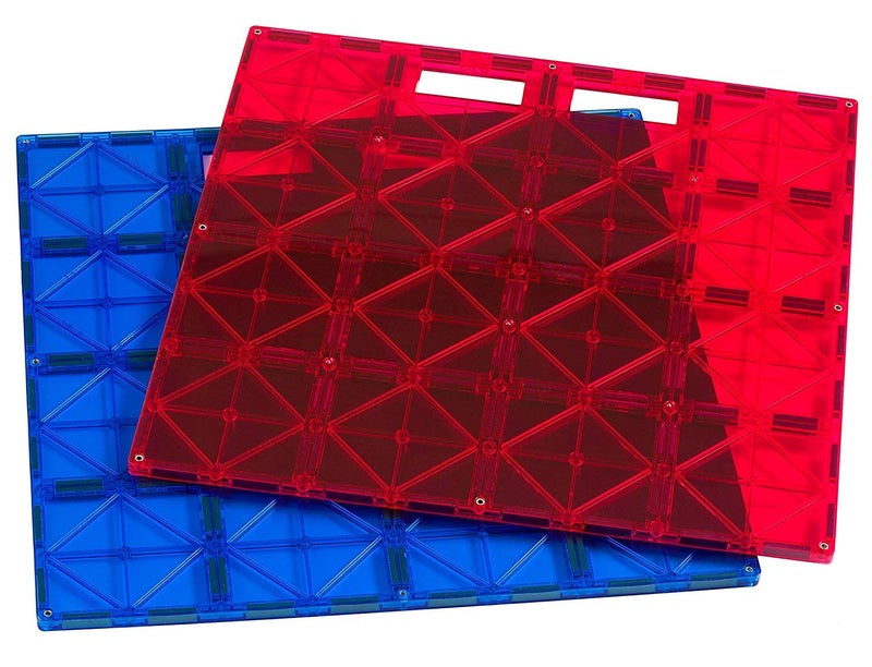 Playmags Super Durable Building Stabilizer Tile with Carrying Handle for Easy Play, 12 x 12. Great add on to All Magnet Tiles Sets, Works with All Leading Brands (1 Pack - Colors May Vary) - Image 3