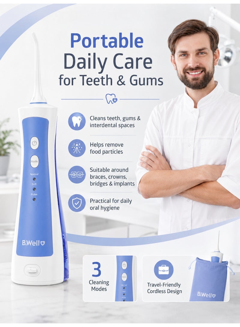 B.Well PRO-911 Portable Oral Irrigator with 150 ml Tank, 3 Modes & USB Charging - Image 3