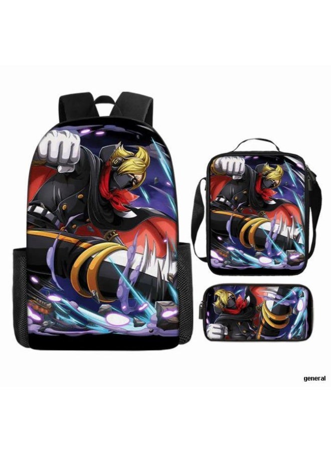 عام أحدث نموذج عالمي من الكرتون طباعة ثلاثة قطعة حقيبة مجموعة ( الطلاب ، الأطفال ، الأصدقاء ، نزهة ، تسلق الجبال ، الخ . ) - Image 1