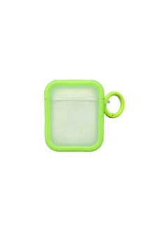 Suitable For AirPods 4 Earphone Set Solid Color Soft Case Square 2 In 1 For Apple1/2/3 Generation Pro2 Bluetooth Simple-Color:2-in-1 Soft Shell-fluorescent Green-Model:Universal For Airpods Pro/pro2 (protective Case)