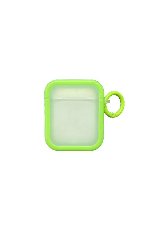 Generic - Suitable For AirPods 4 Earphone Set Solid Color Soft Case Square 2 In 1 For Apple1/2/3 Generation Pro2 Bluetooth Simple-Color:2-in-1 Soft Shell-fluorescent Green-Model:Universal For Airpods Pro/pro2 (protective Case) - Image 1