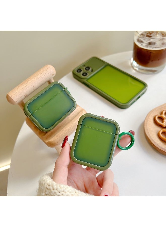 Generic - Suitable For AirPods 4 Earphone Set Solid Color Soft Case Square 2 In 1 For Apple1/2/3 Generation Pro2 Bluetooth Simple-Color:2-in-1 Soft Shell-fluorescent Green-Model:Universal For Airpods Pro/pro2 (protective Case) - Image 1