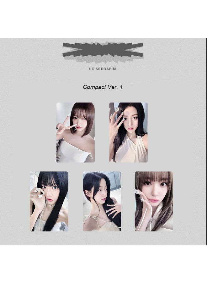 NIBEMINENT 5 قطع بطاقات لومي كيبوب LE SSERAFIM الساخنة لجمع الهدايا لمحبي المعجبين - Image 1