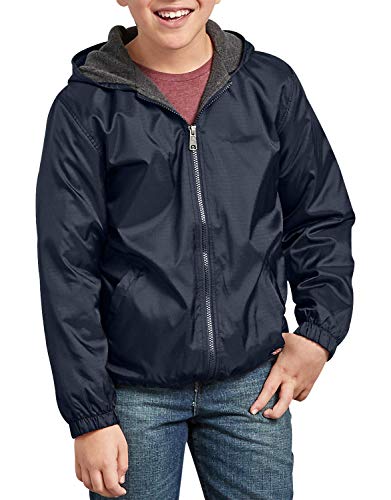 Dickies Kids Kids Kids Fleece Lined Hooded Jacket Outerwear Dark Navy Large