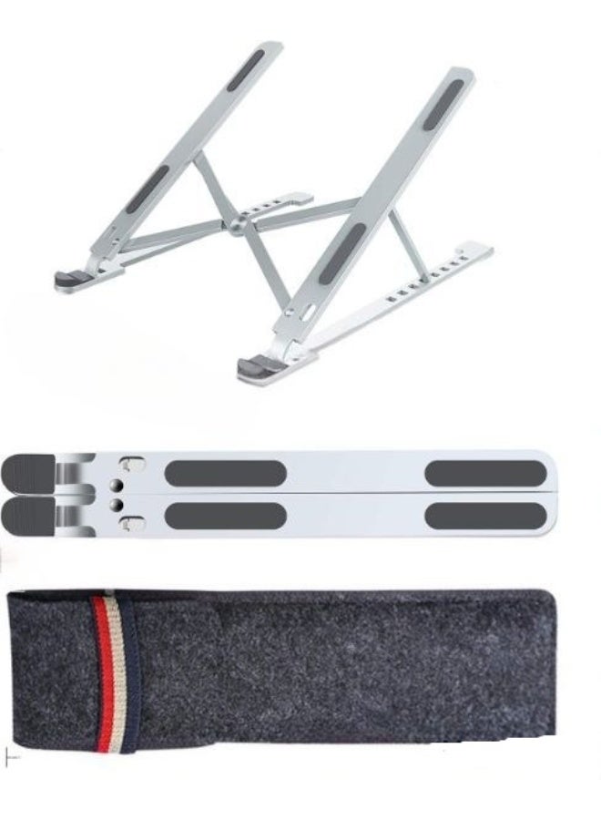 حامل لابتوب معدني قابل للتعديل بـ8 مستويات – مزود بوسادات سيليكون مانعة للانزلاق – مناسب لأجهزة حتى 15.6 بوصة - Image 2