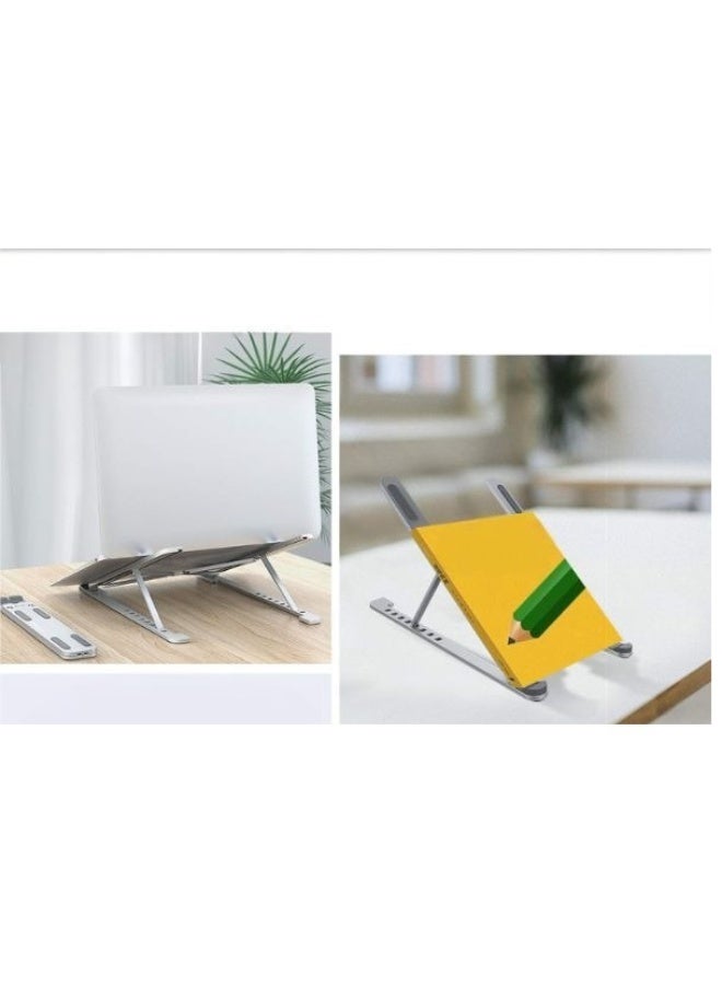 حامل لابتوب معدني قابل للتعديل بـ8 مستويات – مزود بوسادات سيليكون مانعة للانزلاق – مناسب لأجهزة حتى 15.6 بوصة - Image 5